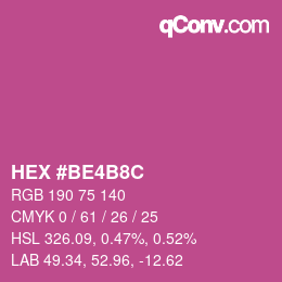 Color code: HEX #BE4B8C | qconv.com