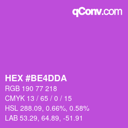 Color code: HEX #BE4DDA | qconv.com