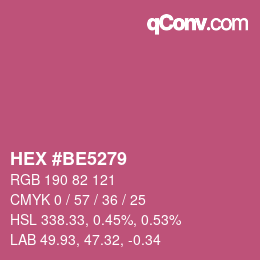 Color code: HEX #BE5279 | qconv.com