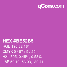 Color code: HEX #BE52B5 | qconv.com