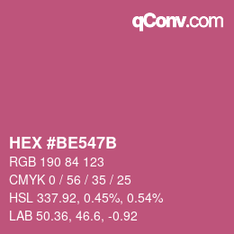 Color code: HEX #BE547B | qconv.com