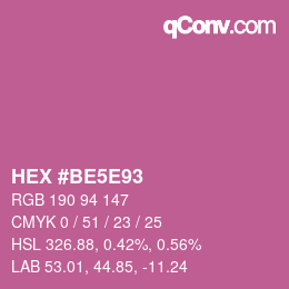 Color code: HEX #BE5E93 | qconv.com