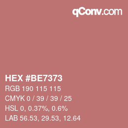 Color code: HEX #BE7373 | qconv.com