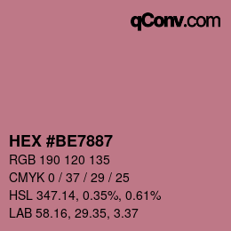 Color code: HEX #BE7887 | qconv.com
