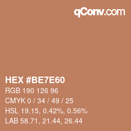 Color code: HEX #BE7E60 | qconv.com