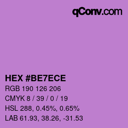 Color code: HEX #BE7ECE | qconv.com