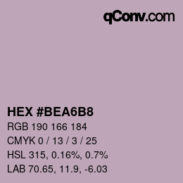 Color code: HEX #BEA6B8 | qconv.com