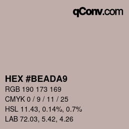カラーコード: HEX #BEADA9 | qconv.com