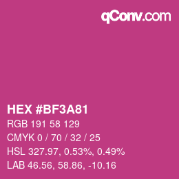 Color code: HEX #BF3A81 | qconv.com