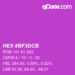 Color code: HEX #BF3DCB | qconv.com