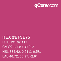 Color code: HEX #BF3E75 | qconv.com