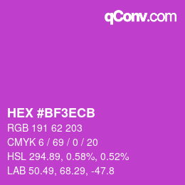 カラーコード: HEX #BF3ECB | qconv.com