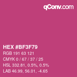 Color code: HEX #BF3F79 | qconv.com