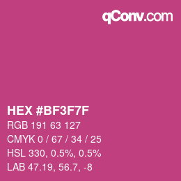 Color code: HEX #BF3F7F | qconv.com