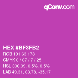 Color code: HEX #BF3FB2 | qconv.com