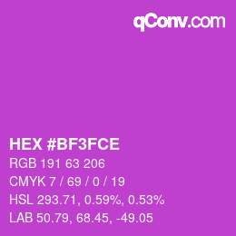 Color code: HEX #BF3FCE | qconv.com