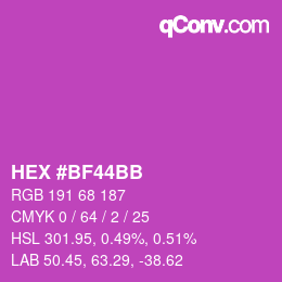 Color code: HEX #BF44BB | qconv.com