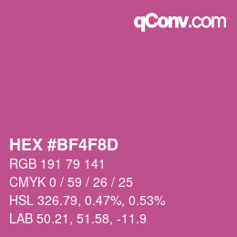 Color code: HEX #BF4F8D | qconv.com