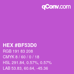 Color code: HEX #BF53D0 | qconv.com