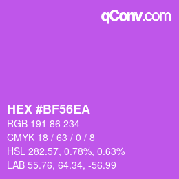 Color code: HEX #BF56EA | qconv.com