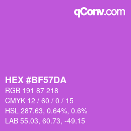 Color code: HEX #BF57DA | qconv.com
