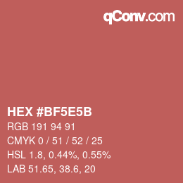 Color code: HEX #BF5E5B | qconv.com