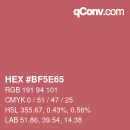 Color code: HEX #BF5E65 | qconv.com