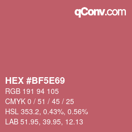 Color code: HEX #BF5E69 | qconv.com