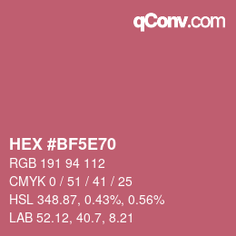 Color code: HEX #BF5E70 | qconv.com