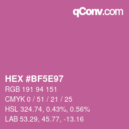 Color code: HEX #BF5E97 | qconv.com