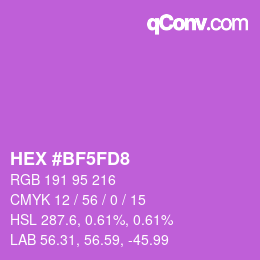 颜色代码: HEX #BF5FD8 | qconv.com
