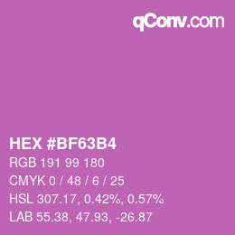 Código de color: HEX #BF63B4 | qconv.com