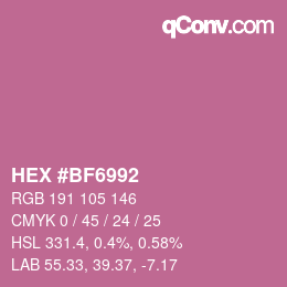 Color code: HEX #BF6992 | qconv.com