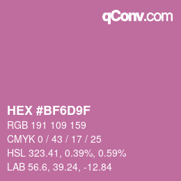 Color code: HEX #BF6D9F | qconv.com