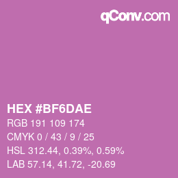 カラーコード: HEX #BF6DAE | qconv.com