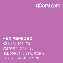 Color code: HEX #BF6DB2 | qconv.com