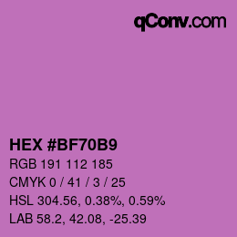 Color code: HEX #BF70B9 | qconv.com