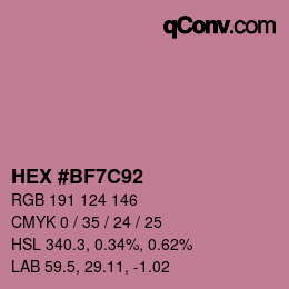Color code: HEX #BF7C92 | qconv.com