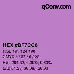 Color code: HEX #BF7CC6 | qconv.com