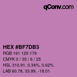 Color code: HEX #BF7DB3 | qconv.com