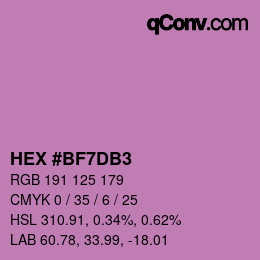 Color code: HEX #BF7DB3 | qconv.com