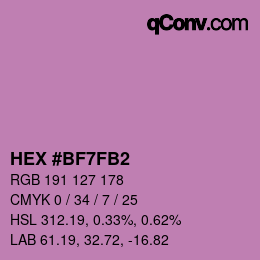 Color code: HEX #BF7FB2 | qconv.com