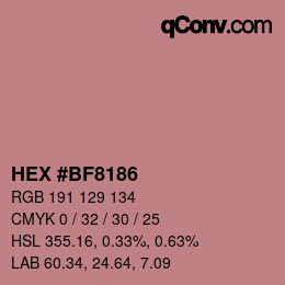 Color code: HEX #BF8186 | qconv.com