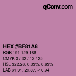 Color code: HEX #BF81A8 | qconv.com