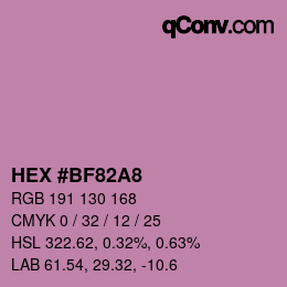 Color code: HEX #BF82A8 | qconv.com