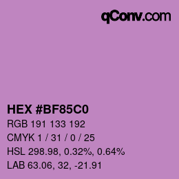 Color code: HEX #BF85C0 | qconv.com