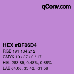 Color code: HEX #BF86D4 | qconv.com