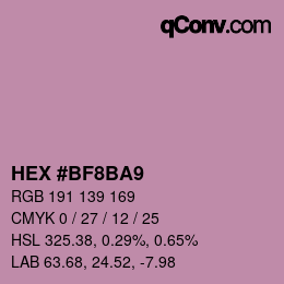 Color code: HEX #BF8BA9 | qconv.com