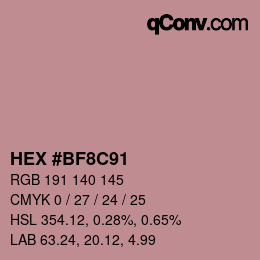 Color code: HEX #BF8C91 | qconv.com