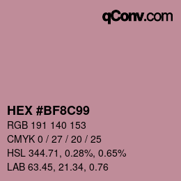 Color code: HEX #BF8C99 | qconv.com